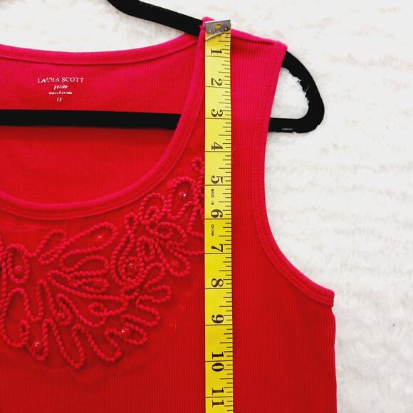 Blouse Size P Christmas Red Overlay Whimsycore Going-Out Top Maximalist Resort - Picture 5 of 10